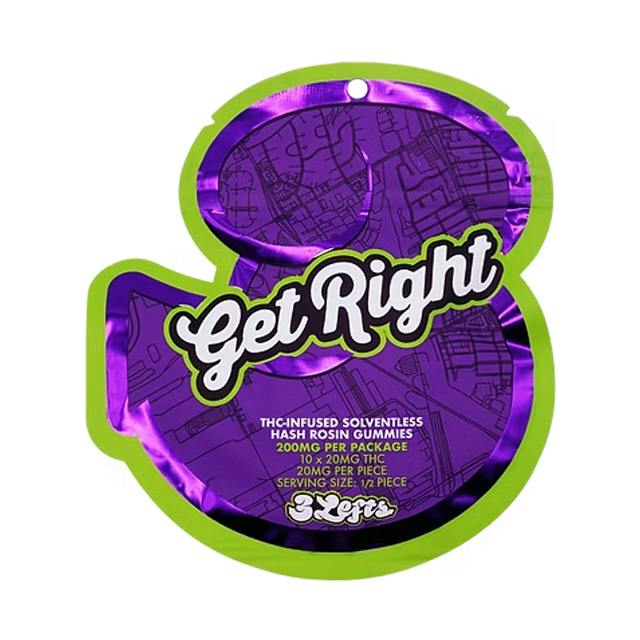 3 LEFTS | RAMBUTAN YETI COOKIES SOLVENTLESS HASH ROSIN GUMMIES | 200MG