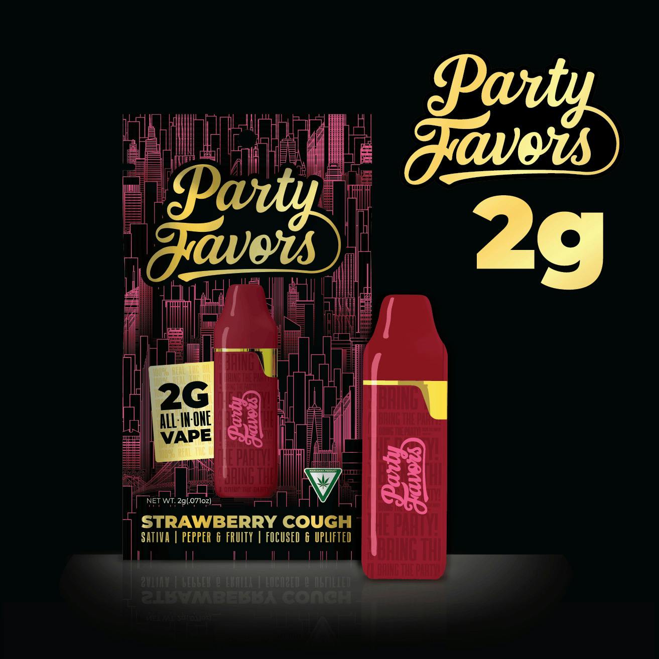 Party Favors - Strawberry Cough - 2g Disposable