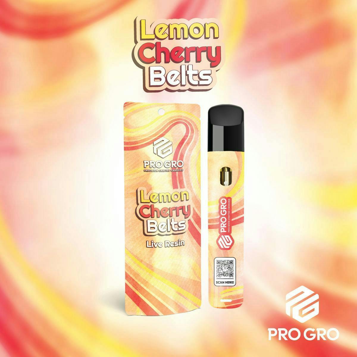 Pro Gro - Lemon Cherry Belts - 1g Live Resin Disposable