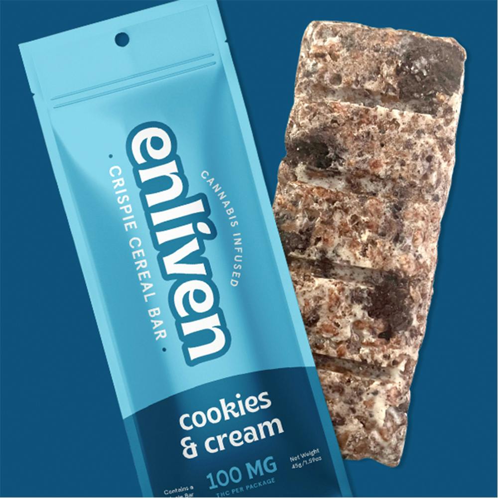 Cookies & Cream [1pk] (100mg) | Enliven - Cereal Bar