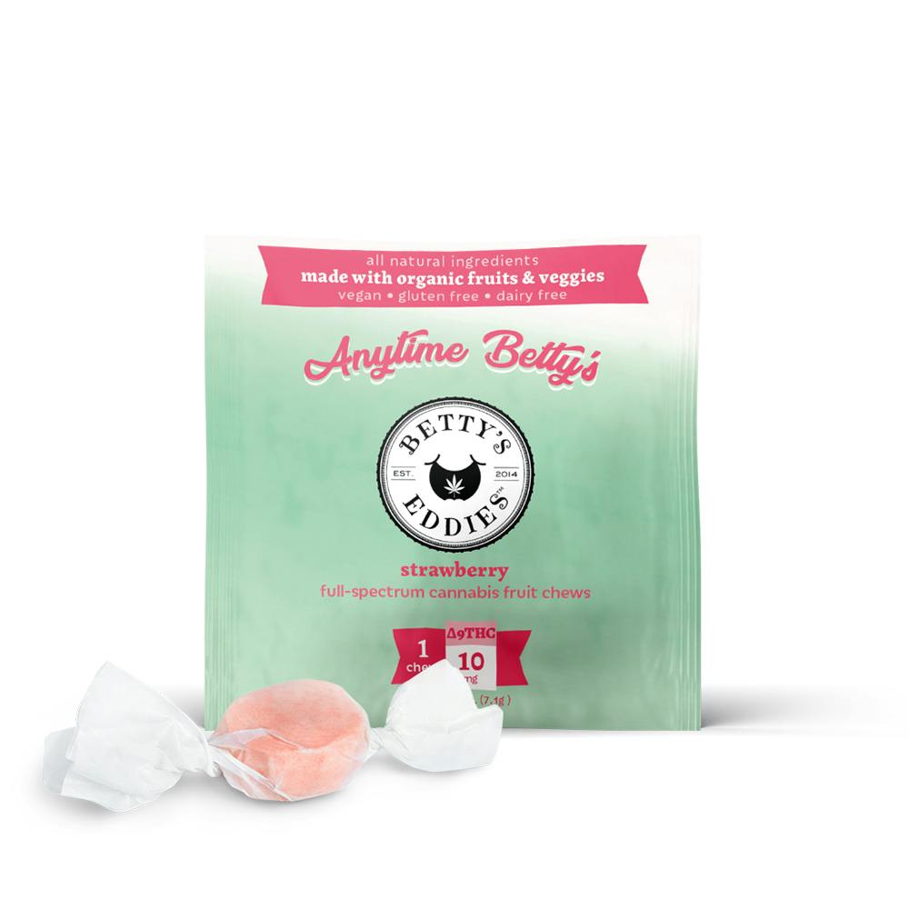 Anytime Betty's - Strawberry [1pk] (50mg THC) | Betty's Eddies - Fruit Chews