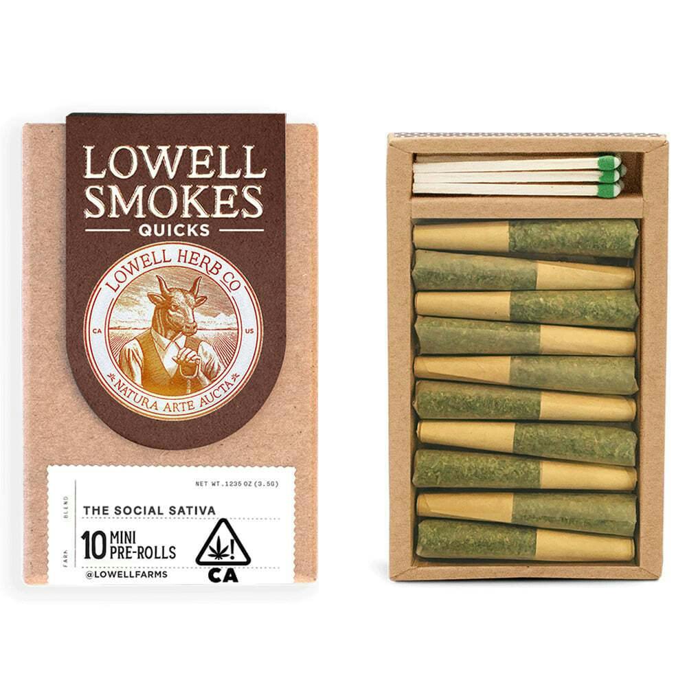 The South Side Sativa [.35g each / 3.5g total] | Lowell Herb Co - 10 Pack Quick Smokes