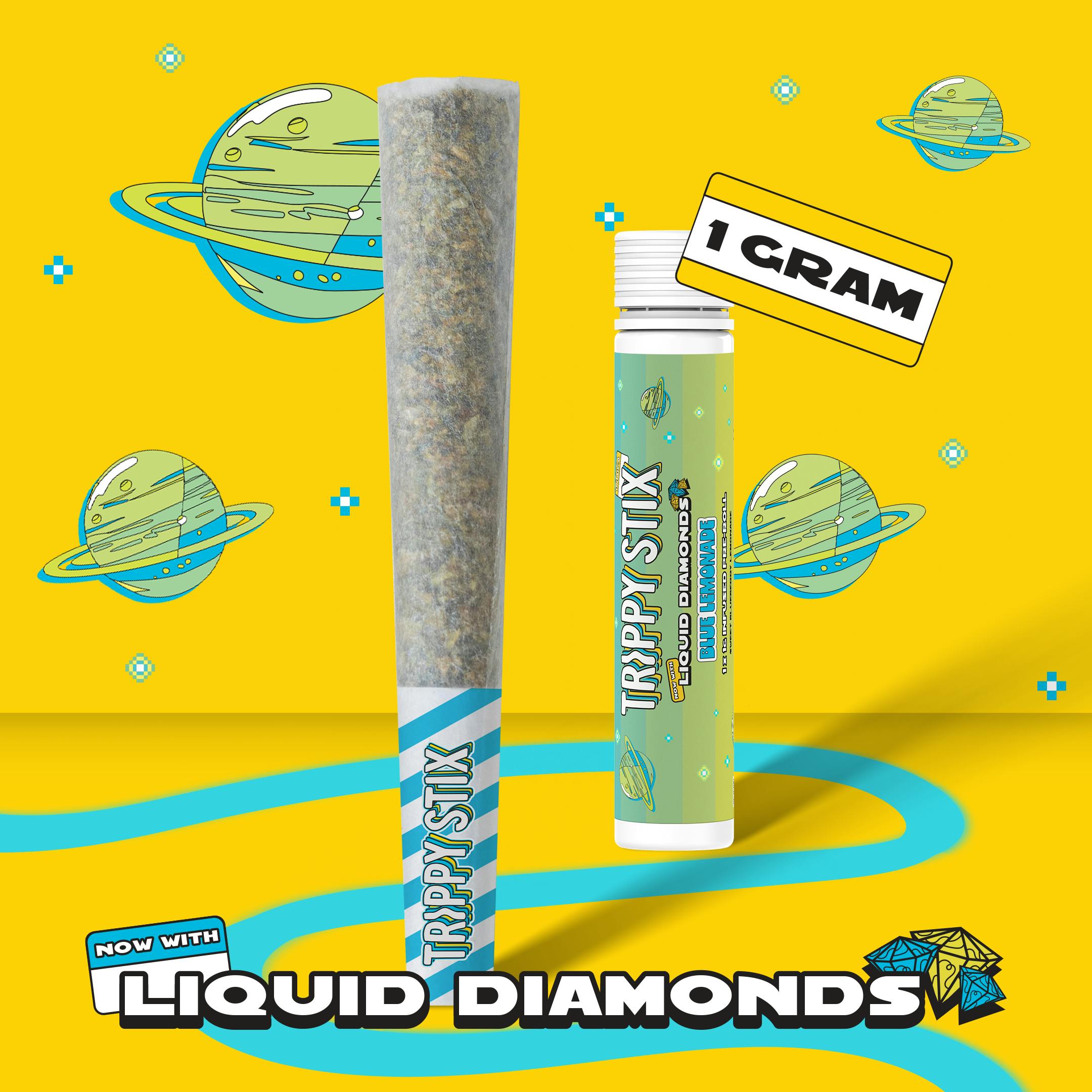 Blue Lemonade [1g] | Trippy Sips - Liquid Diamond Infused Pre-Roll