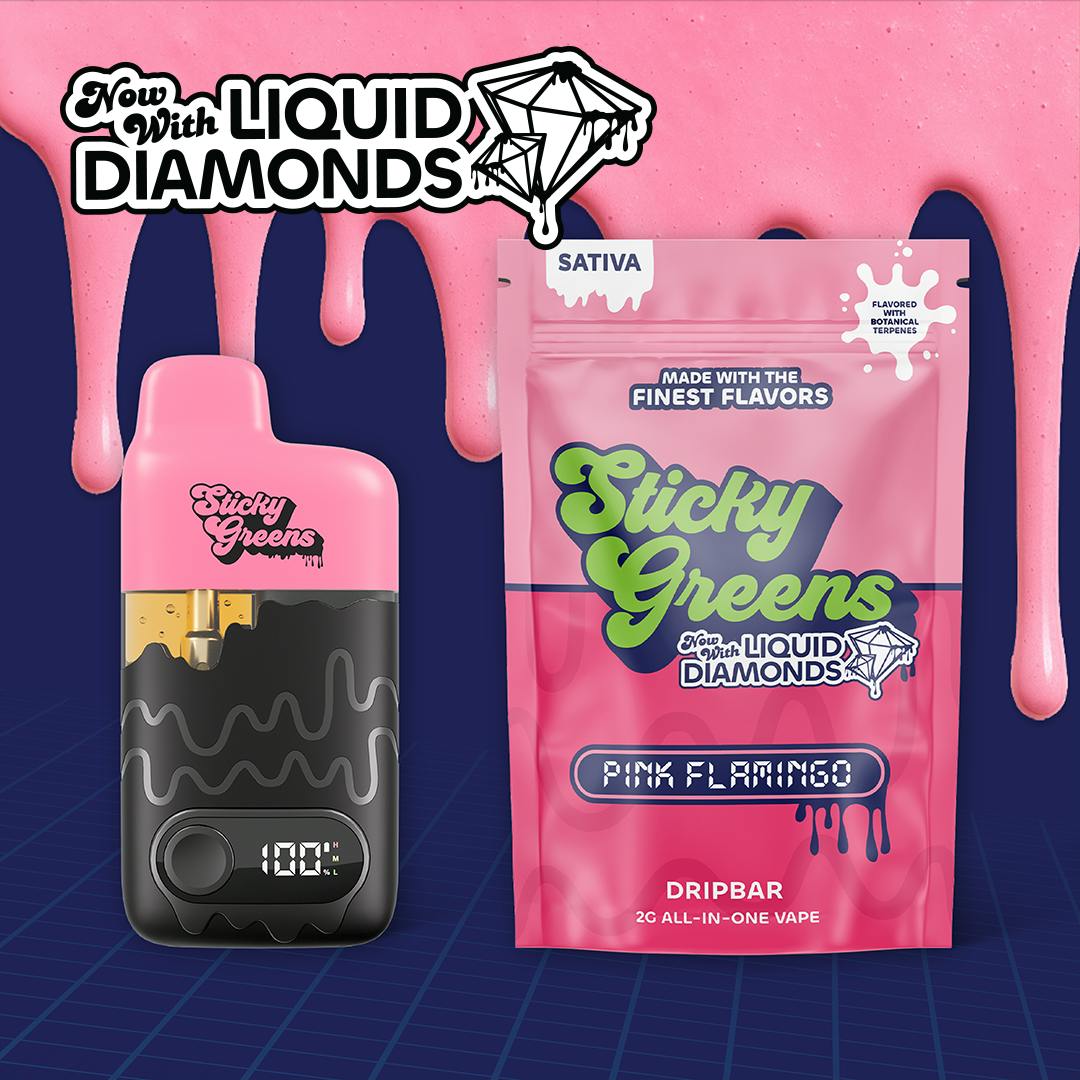 Pink Flamingo [2000mg] | Sticky Greens - Liquid Diamonds Disposable