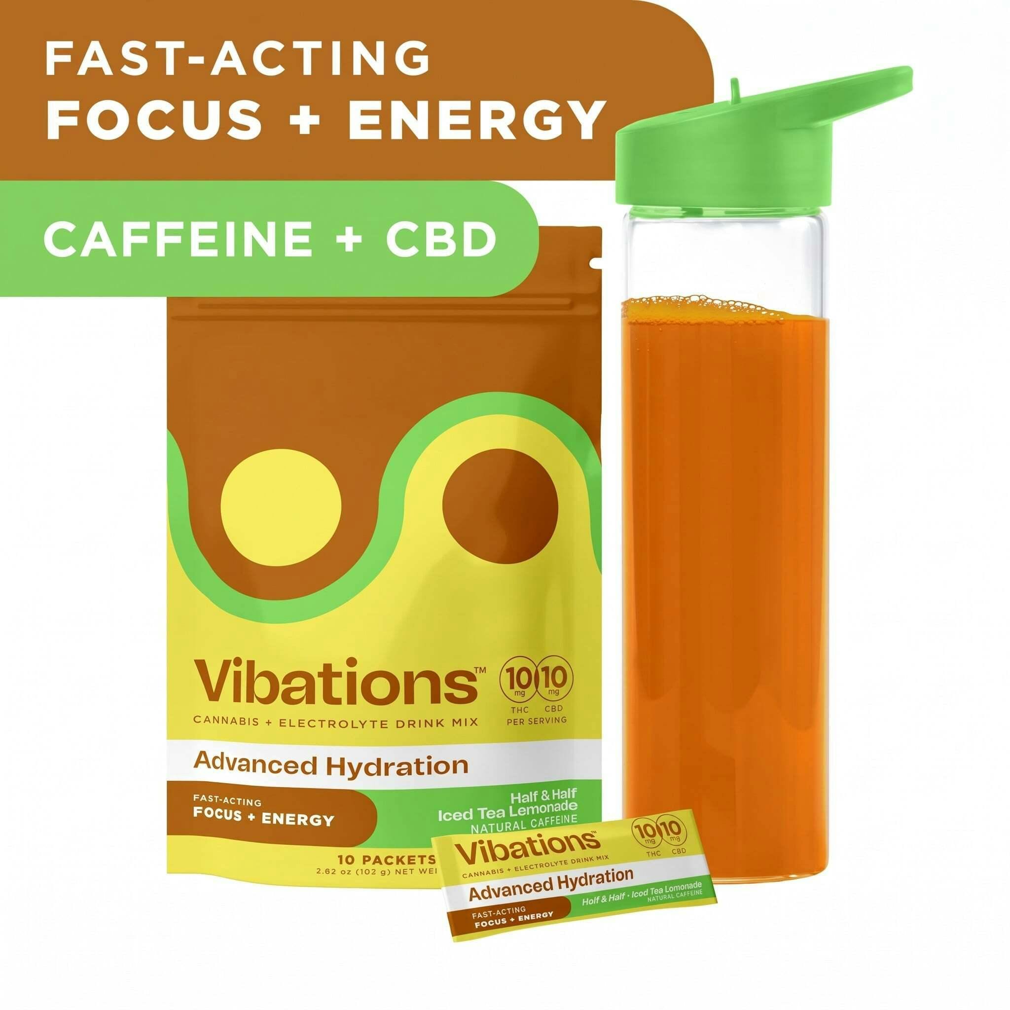 Half and Half Iced Tea Lemonade [10pk] (100mg CBD/100mg THC) | Vibations - Drink Mix