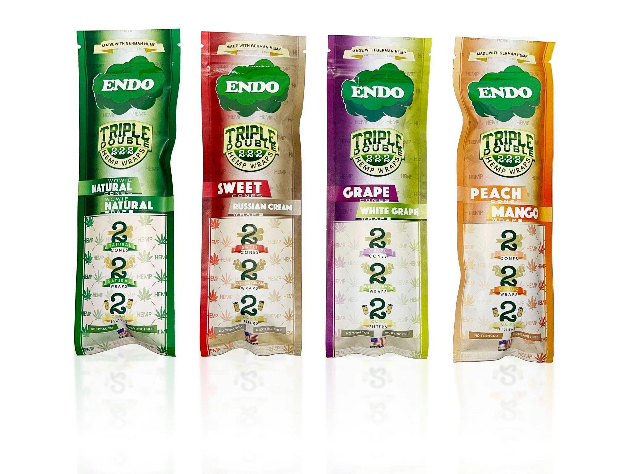 ENDO- 2 Pack Assorted Hemp Wraps
