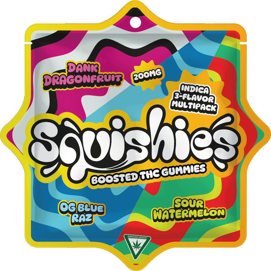 Squishies | 3 Flavors Indica | 200mg Gummies