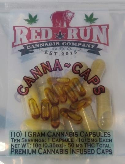Edible - Capsules - Canna Caps 100mg by Red Run - Hybrid - 1944