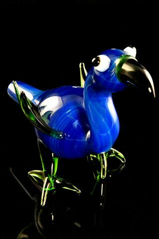 Silver Fumed Color Changing Bird