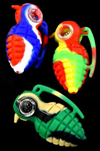 Gear - Silicone Grenade Pipe with Glass Bowl