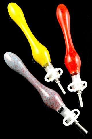 Gear - Colorful Frit Glass Dab Straw