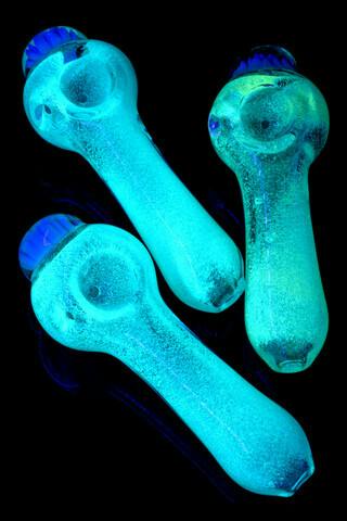 Gear - Thick Glow in the Dark Marble Pipe