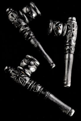 Gear - Carved Black Rosewood Pipe