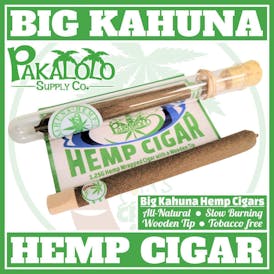 Pre-Roll - Blunt - Apple Fritter 1.25g Big Kahuna Hemp Cigar with Wood Tip by Pakalolo 24.64% - S...