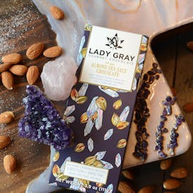 Edible - Chocolate - Almond Sea Salt Bar 100mg By Lady Gray - Hybrid - 1525