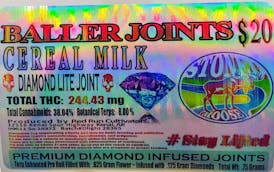 Pre-Roll - Infused - Cereal Milk Diamond Lite Baller Joint .75g by Red Run 335.53mg - Terps 8.00%...