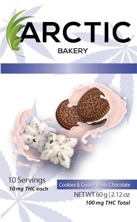 Edible - Chocolate - Cookies & Cream White Chocolate 100mg 10pk by Arctic Bakery - Hybrid - 8876