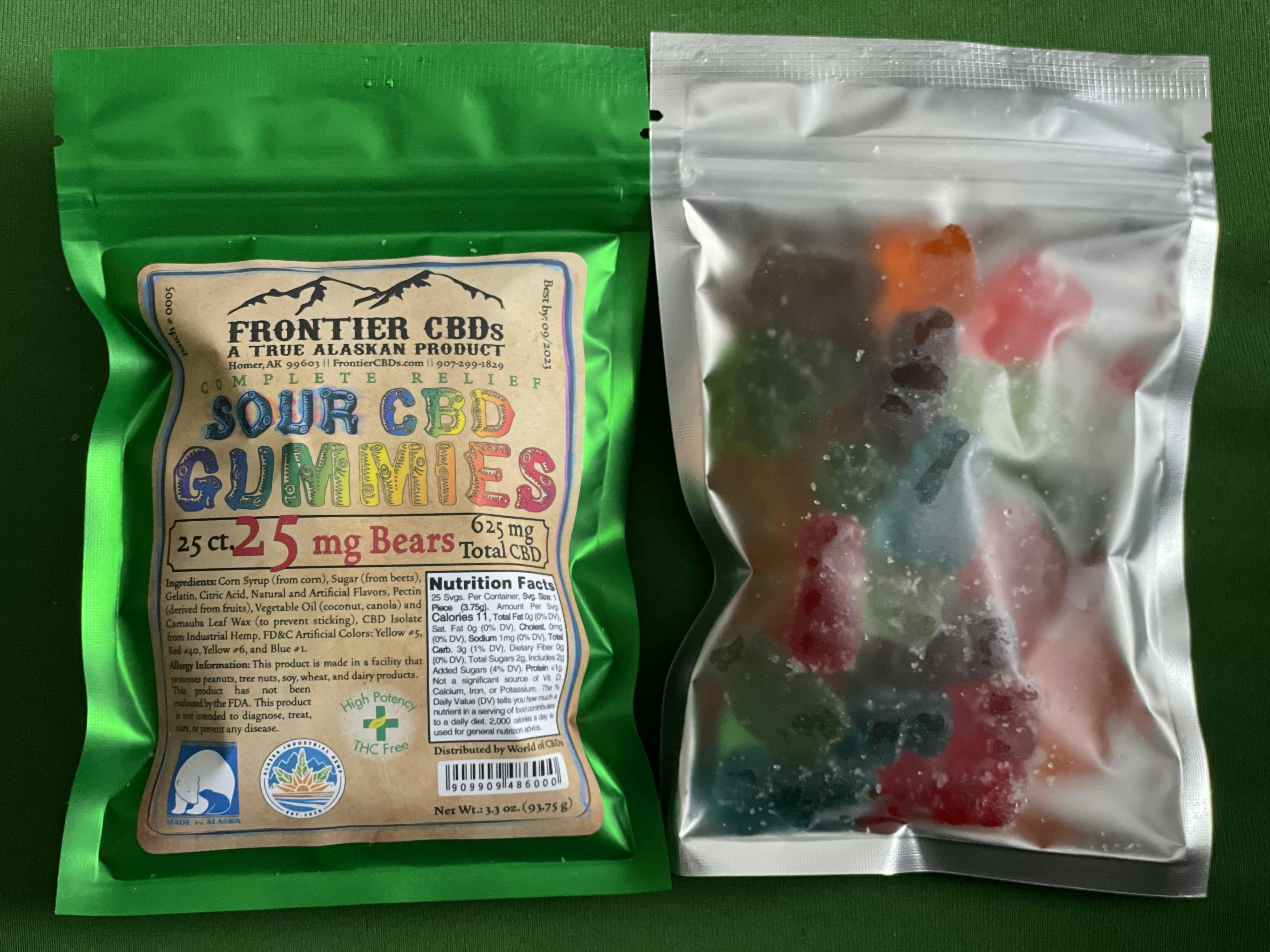 Edible - 25pc Gummies by Frontier CBDs - 25mg (625mg)
