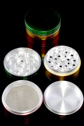 Gear - $7.99 - 40mm 4 Part Rasta Aluminum Grinder