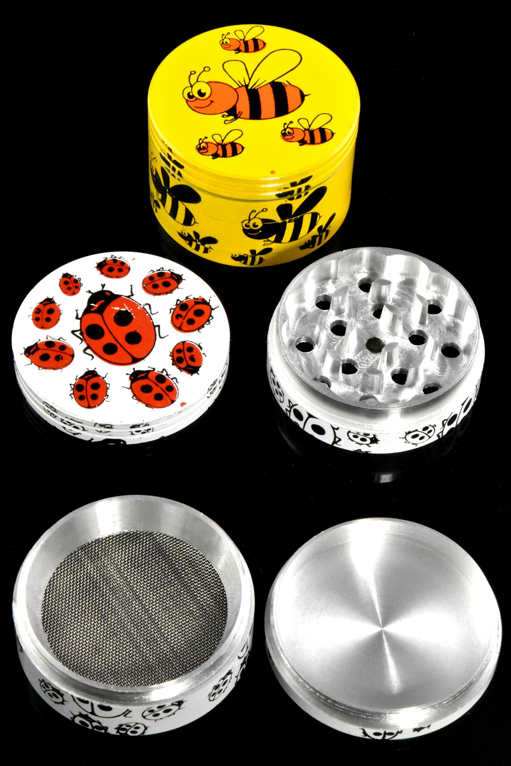 Gear - $8.99 - 50mm 4 Part Colorful Insect Aluminum Grinder