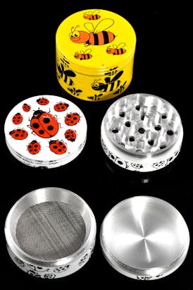 Gear - $8.99 - 50mm 4 Part Colorful Insect Aluminum Grinder