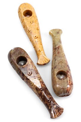 Gear - $24.99 - 4' Carved Whale Stone Pipe