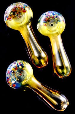 Gear - $4.99 - 3" Color Changing Frit Glass Pipe