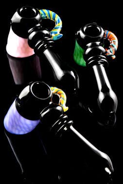 Gear - $47.99 - 6.5"Black Colored Glass Slime Hammer Bubbler