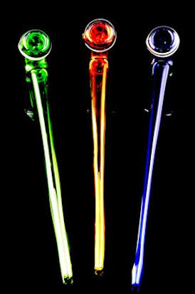 Gear - $24.99 - 15" Colored Gandolf Glass Pipe