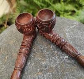 Gear - $11.99 - 5" Carved Rosewood Pipe
