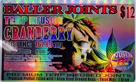 Pre-Roll - Terp Infused - Cranberry Baller Joint 1g by Red Run 167.89mg - Terps 8.00% - 4034