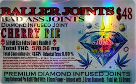 Pre-Roll - Infused - Cherry Pie Diamond Baller Joint 1.5g by Red Run - 578.36mg - Terps 8% - Hybr...