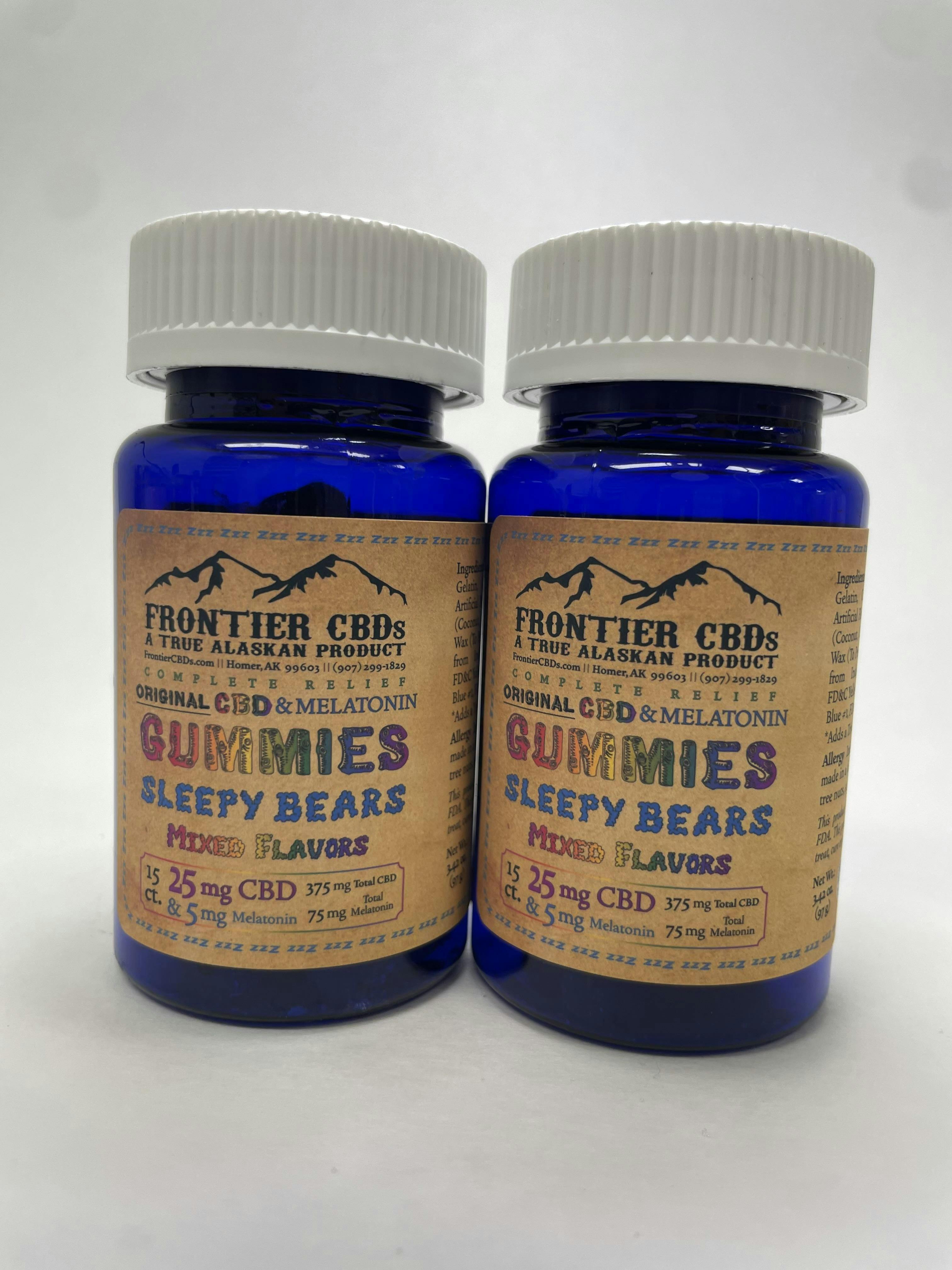 CBD - Edible - 15pc Sleepy Gummies 25mg CBD (375mg ) - 5mg Melatonin (75mg) - by Frontier CBDs - ...