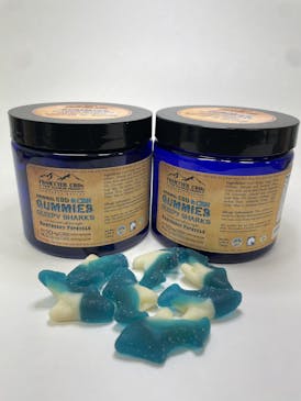 CBD - $89.99 60pc Sleepy Sharks - each pc 50mg CBD | 15mg CBN - total 3000mg CBD and 900mg CBN
