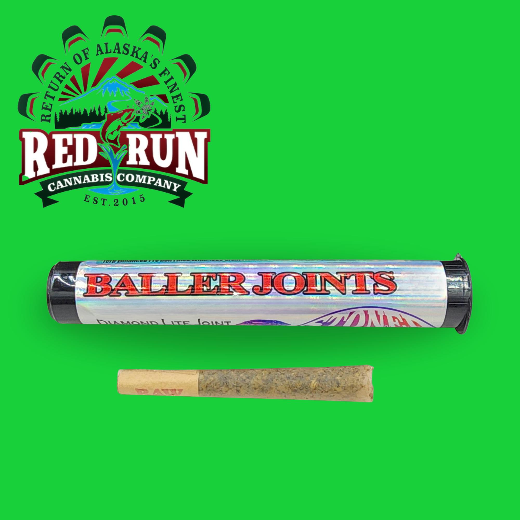 Pre-Roll - Infused - Pineapple .75g Diamond Lite Baller Joint by Red Run 268.17mg - Terps 8% - Hy...