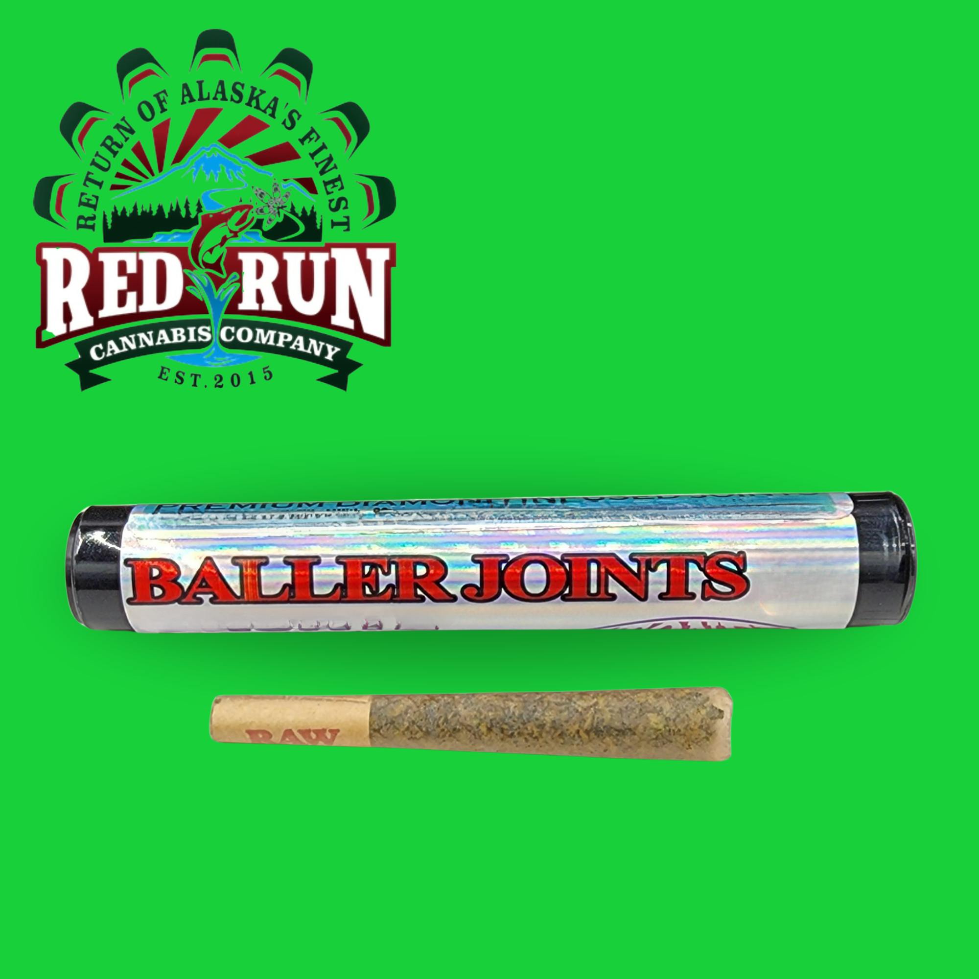 Pre-Roll - Isolate Infused - Honey Banana 2g Baller Joint by Red Run 596.94mg - Terps 0.98% - Hyb...