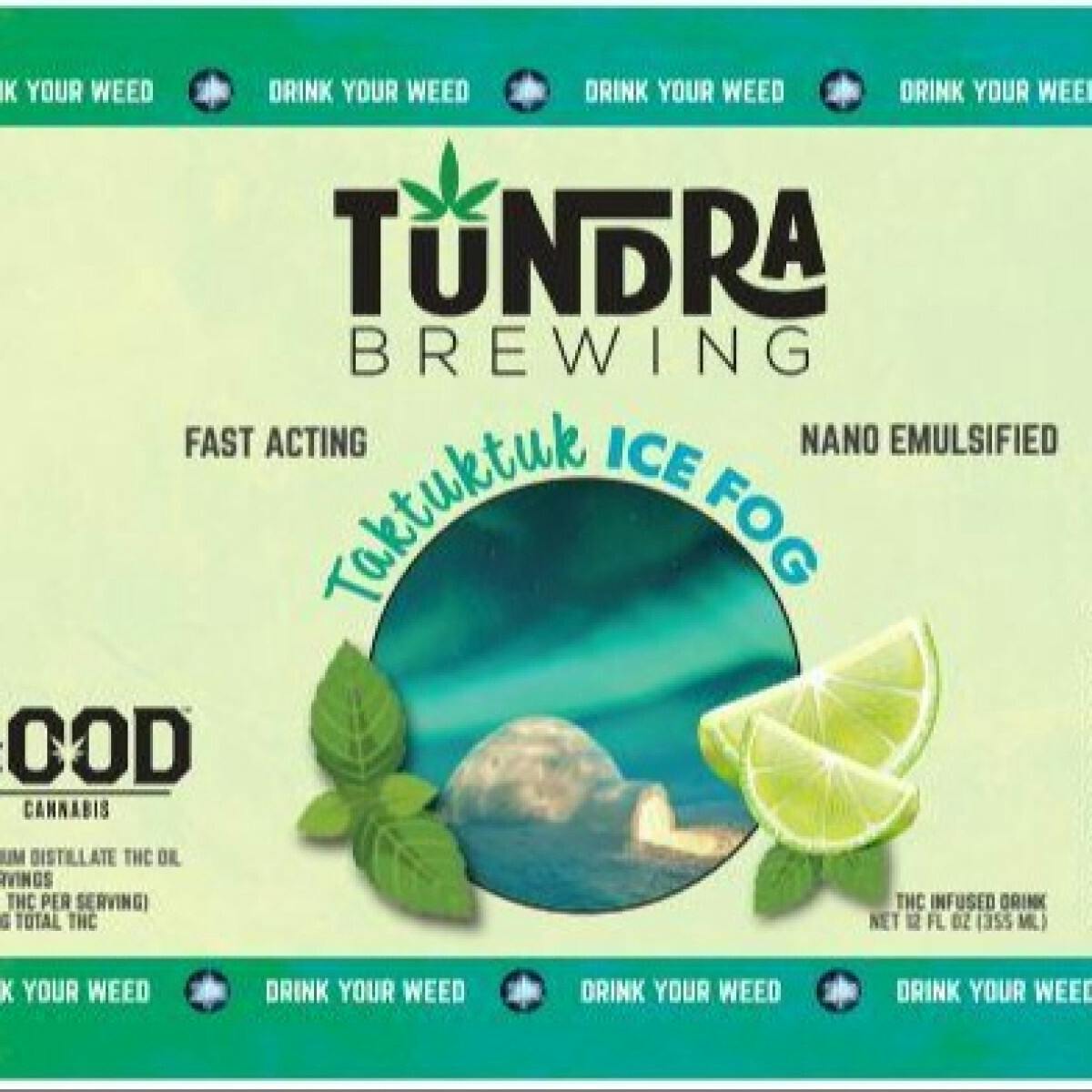 Edible - Drink - Ice Fog Nano Emulsified Spritzer 100mg by Tundra Brewing - Hybrid - 3514