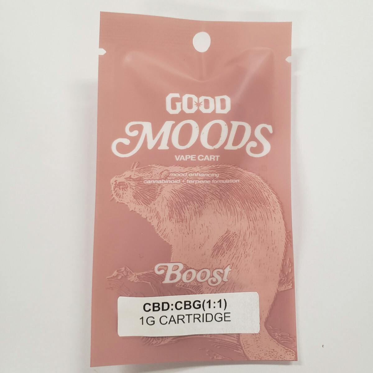Cartridge - Good Moods Boost 1g 1:1 CBD|CBG 414mg|398mg by Good Cannabis