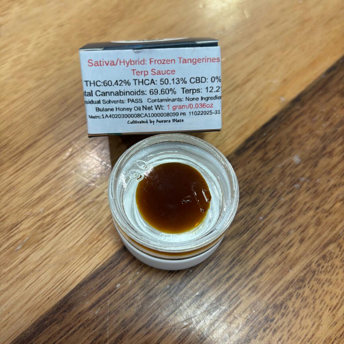 Concentrate - Terp Sauce - Frozen Tangerines 1g by Cosmic Seaweed 60.42% - Terps 12.21% - S/H - 8729