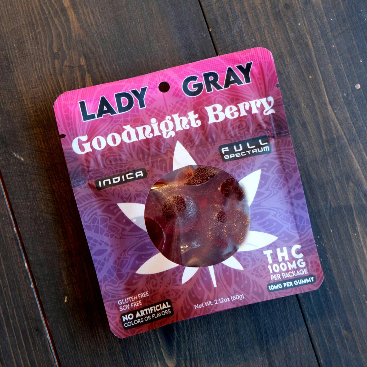 Edible - Gummies - Goodnight Berry Fast Acting 100mg by Lady Gray - Indica - 9144