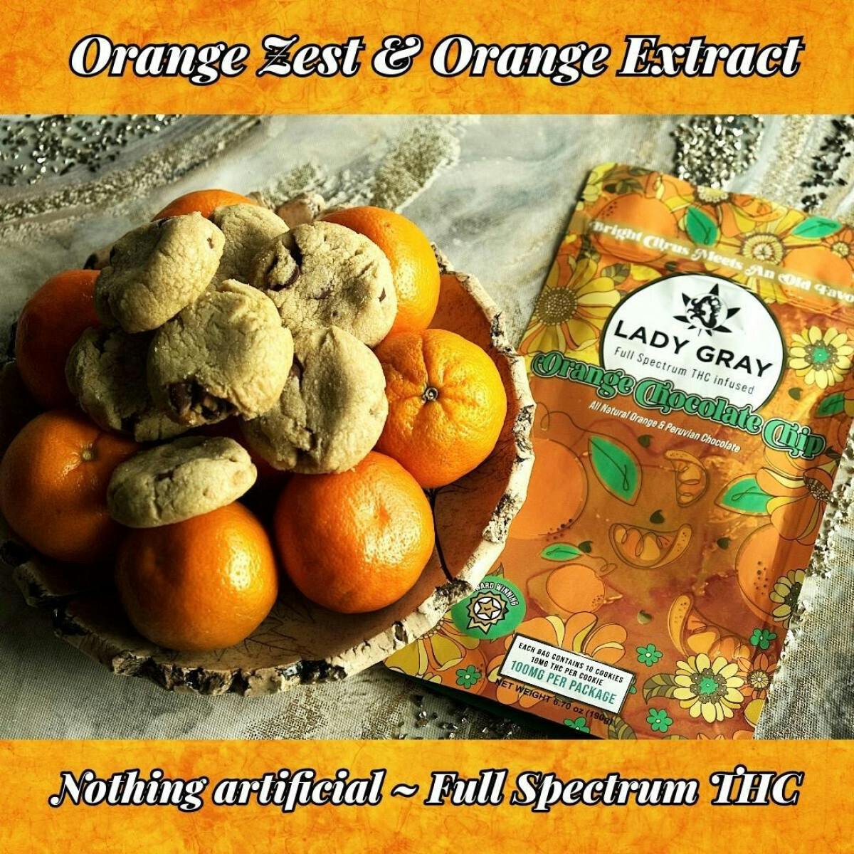 Edible - Cookies - Orange Chocolate Chip 100mg by Lady Gray - Hybrid - 9674