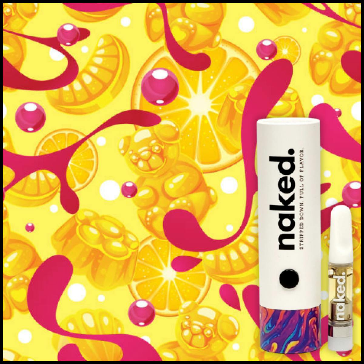 Cartridge - Juicy Fruit .5g by Naked 79.29% - Terps 3.18% - Sativa - 4632