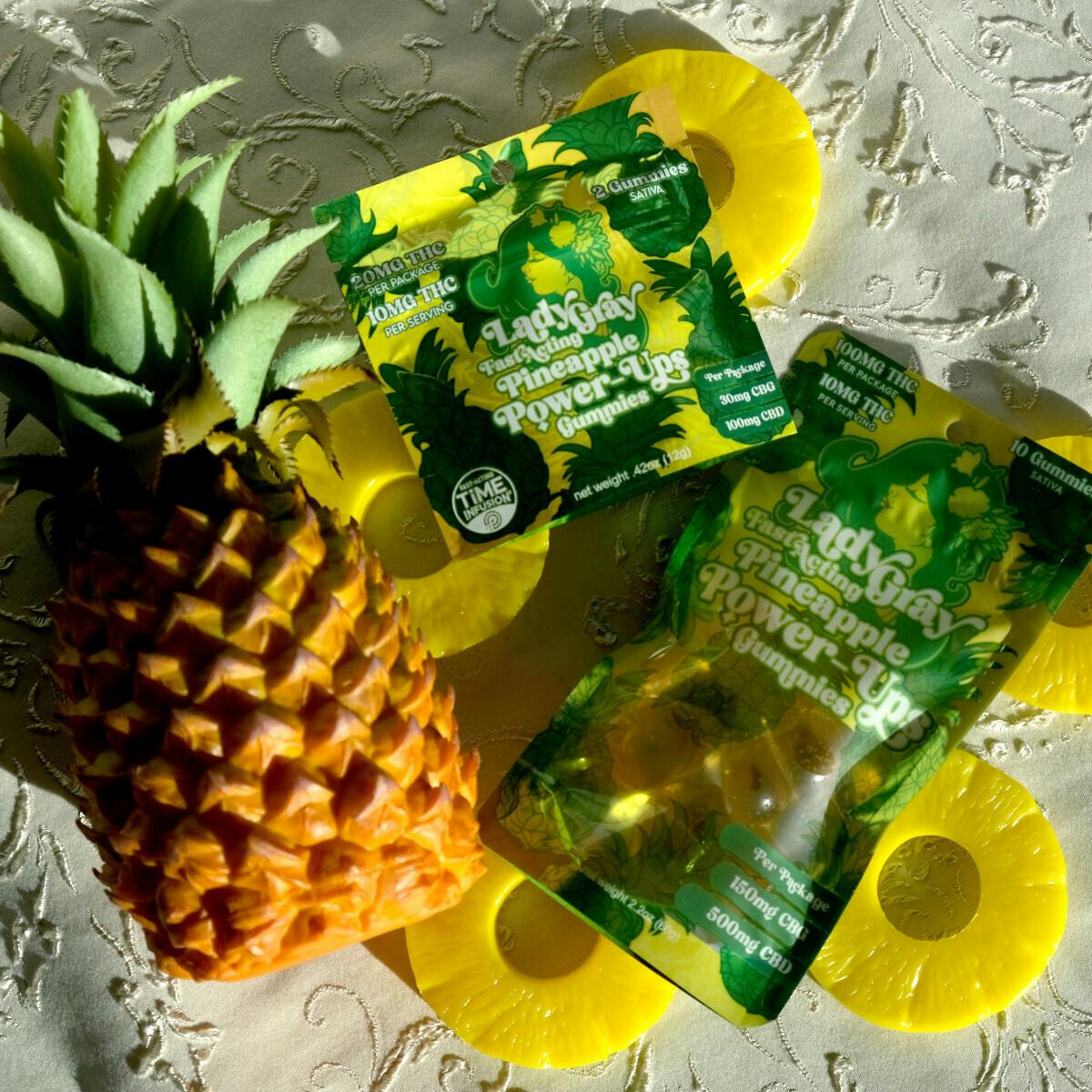 Edible - Gummies - Pineapple Powerups 20mg THC | 100mg CBD | 30mg CBG by Lady Gray - Sativa - 2167