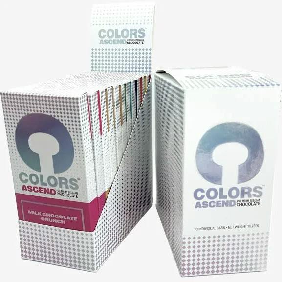 $27.99 COLORS Ascend Mushroom Premium Belgium Chocolate Bars 15pc | Various Flavors