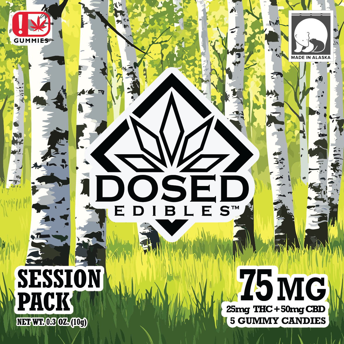 Edibles - Gummies - Session Pack 1:3 THC:CBD 25mg by Dosed - Hybrid - 6928