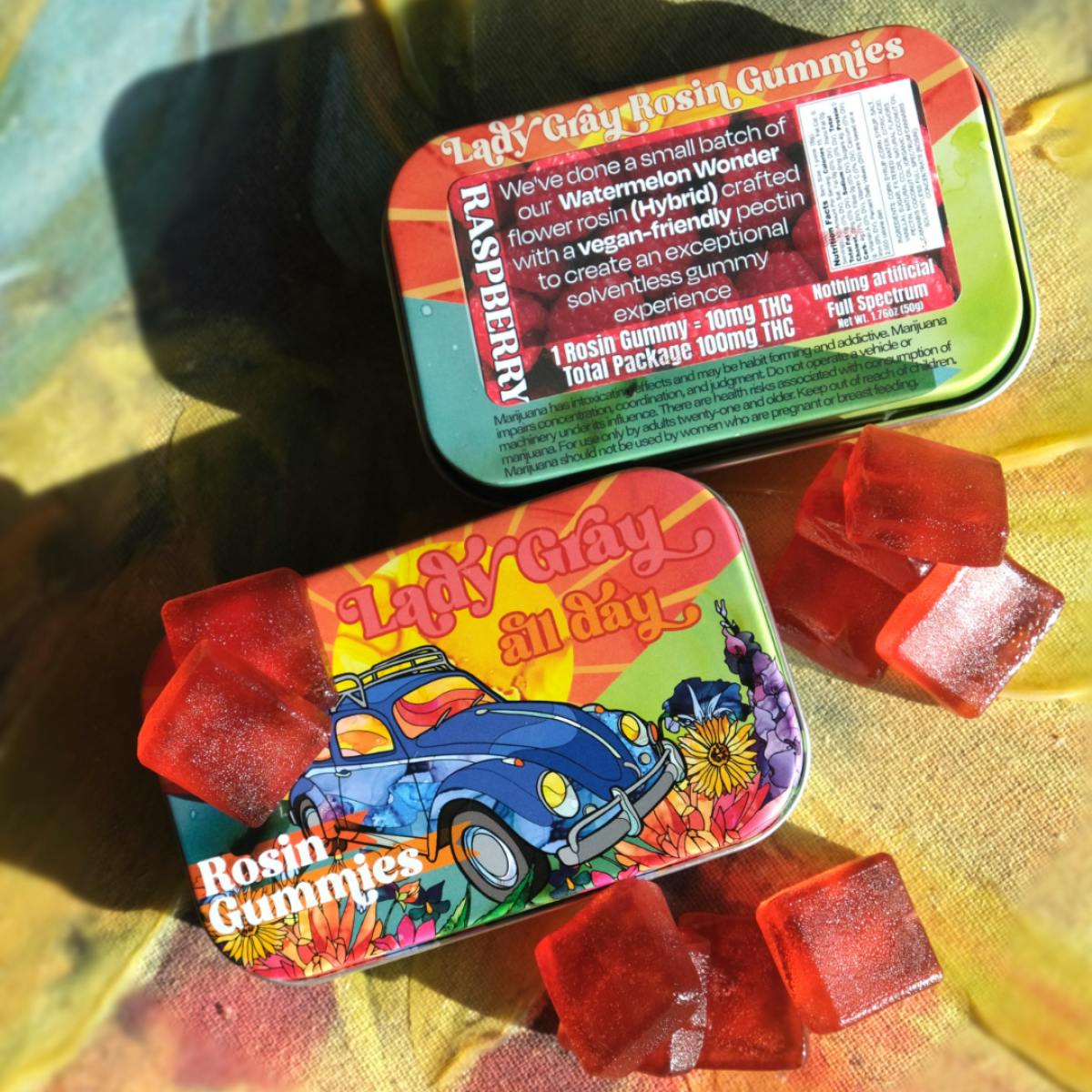 Edible - Gummies - Raspberry Rosin 100mg by Lady Gray - Hybrid - 9145