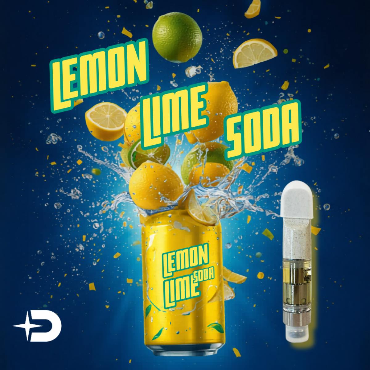 Cartridge - Lemon Lime Soda .5g by Dank Star 85.66% - Terps 2.96% - Sativa - 3449
