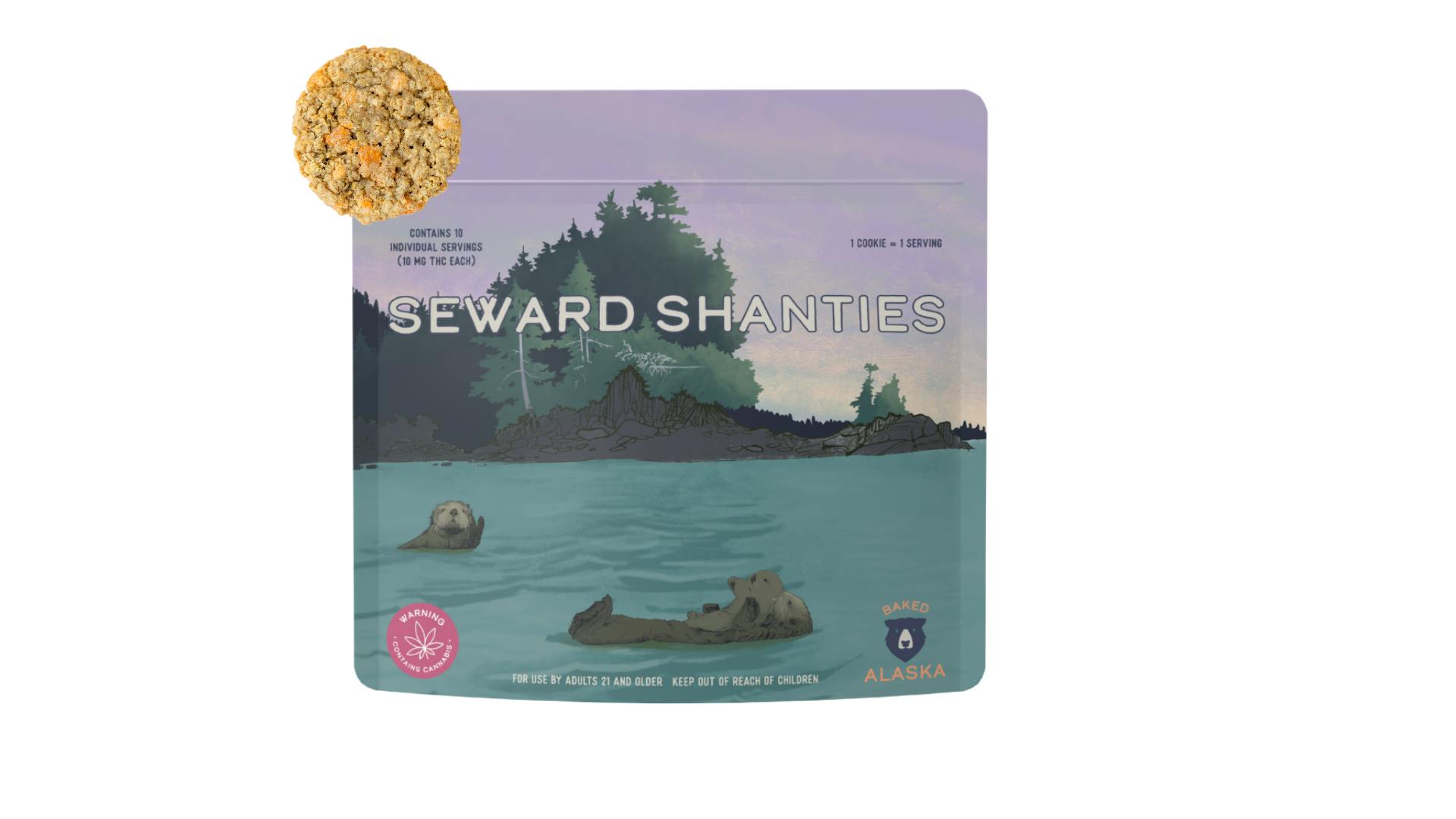 Edible - Cookies - Oatmeal Scotchie Seward Shanties 100mg 10pk by Baked Alaska - I/H - 3695