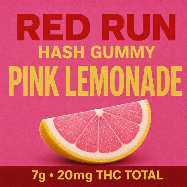 Edible - Gummies - Pink Lemonade by Red Run 20mg - Hybrid - 3852