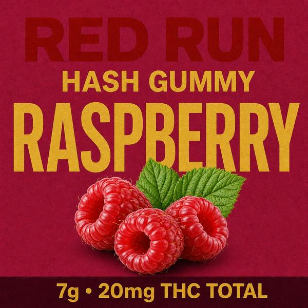Edible - Gummies - Raspberry by Red Run 20mg - Hybrid - 9095